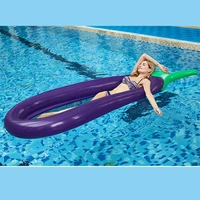 250cm giant inflatable eggplant pool floats raft swimming ring circle summer water bed inflatable pool raft pool swimming tool