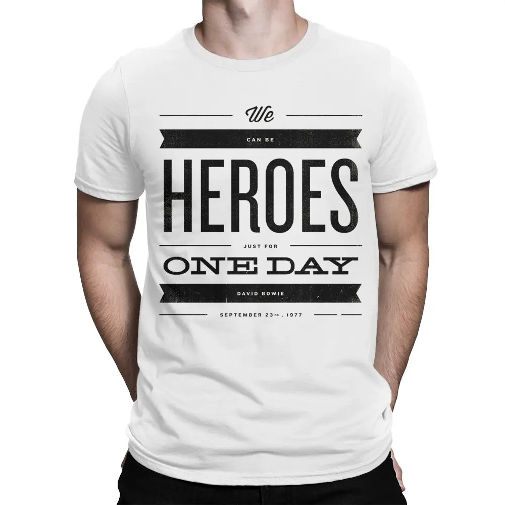 David Bowie 'We Can Be Heroes' T-Shirt Men's Women's unisex men women t shirt |
