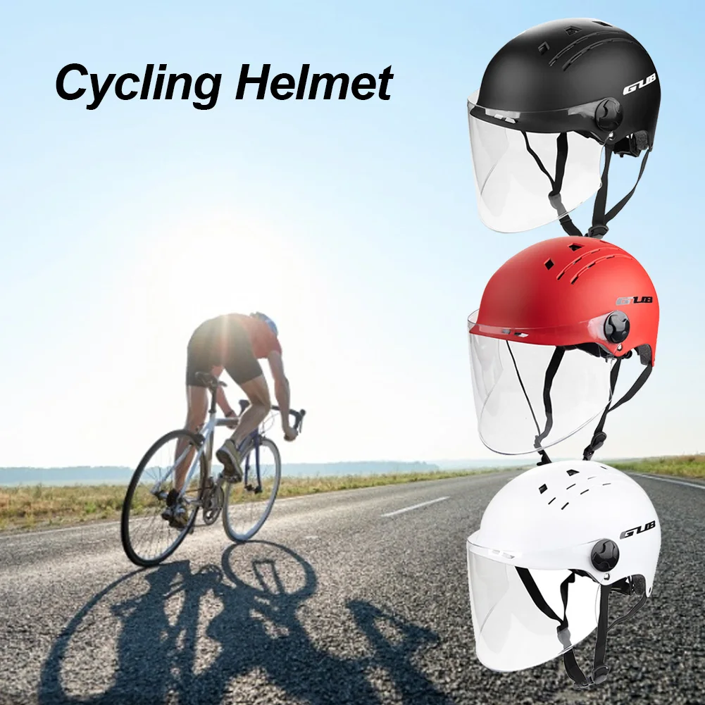 

Cycling Helmet With Widened Adjustable Lenses Goggles Thickened Lining Unisex Cycling Ultra-light Safety Helmet With Lens