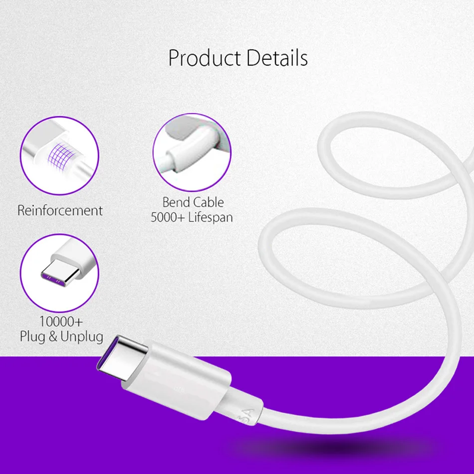 Oppselve 5A Spuer быстрое зарядное устройство USB Type C кабель для Huawei Mate 20 P30 P20 Pro Lite Samsung S10 S9