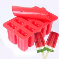 10 cavity popsicle silicone molds homemade kitchen reusable ice lolly cream trays maker molds frozen ice pop cream maker tools