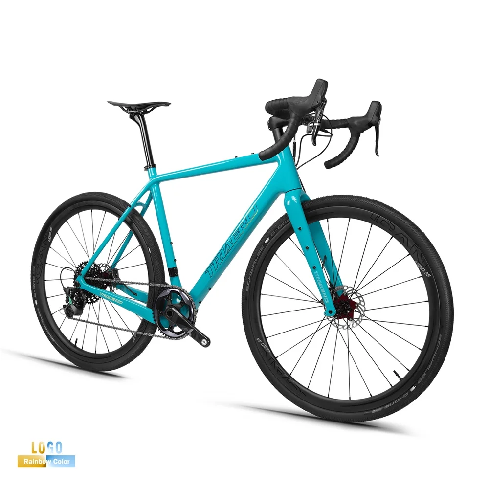 ICAN New full carbon Gravel bike flat mount 140/140mm disc brake cyclocross bicycle 100*12/142*12 rear