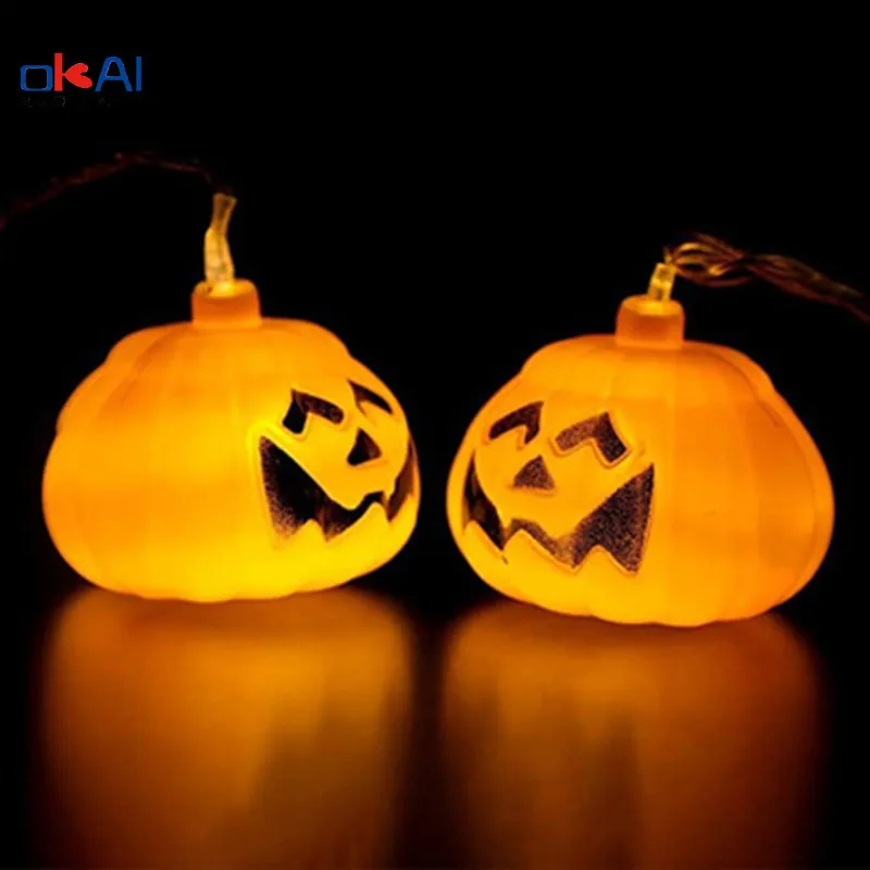 

20 /10LED Lantern Halloween Holiday Lights String Manual DIY Pumpkin Light String Battery or Style Decorative Light String