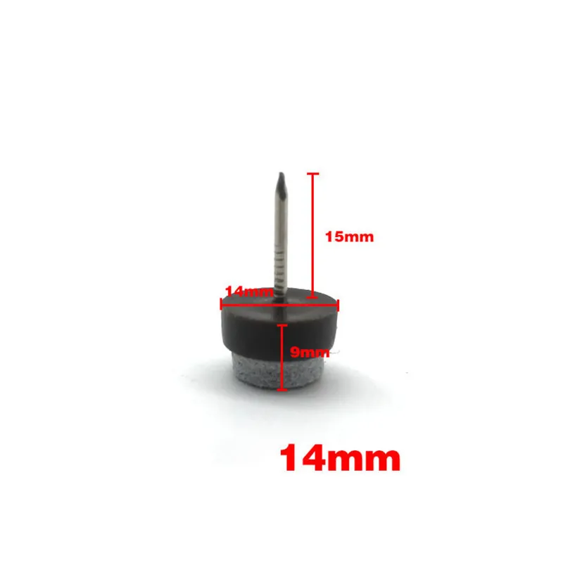 brown 14mm KK& FING 30 шт стул стол мебель ноги дно ноги скользит противоскользящая плитка пластиковый коврик пол ногтей деревянный пол протектор ногтей - Цвет: brown 14mm
