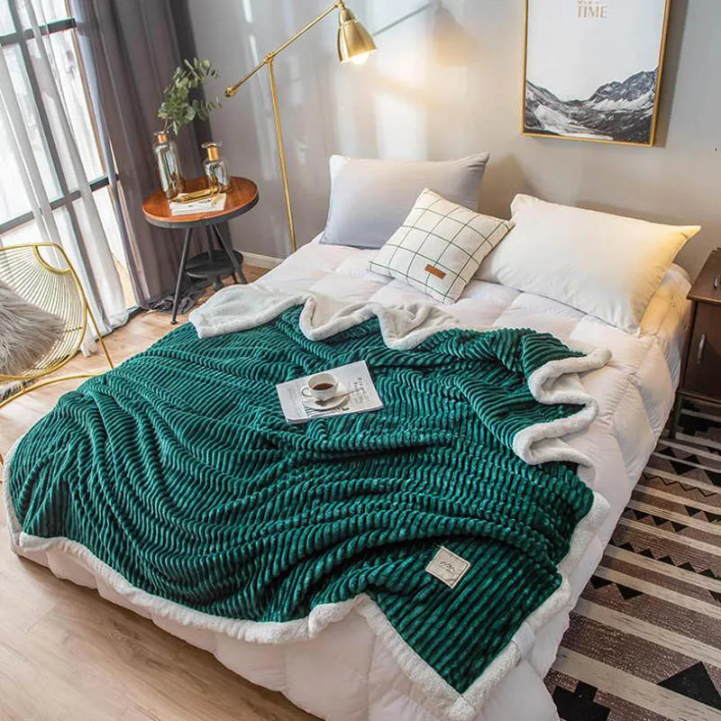 Утепленное Коралловое Флисовое одеяло А-силуэта Фланелевое B-боковое