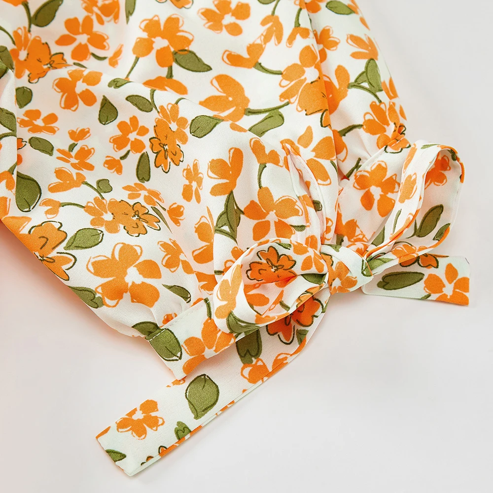 

PopRealFashion Square Collar Print Mom And Daughter Skirt Parent-Child Outfit Mini Mother Dress Family Matching Outfits