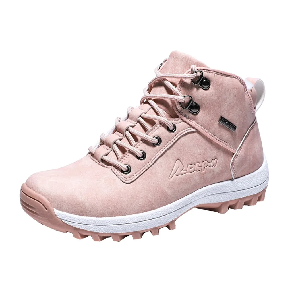 Женская Теплая Бархатная хлопковая обувь зимние ботинки повседневная из волокна