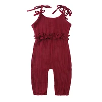 summer kids toddler baby girls sleeveless rompers jumpsuit overalls infant girls cotton playsuit clothes outfits bodysuits