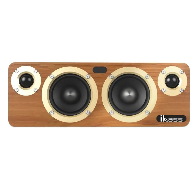 Максимальная Мощность 120W Портативный деревянные Bluetooth Динамик HIFI3D стерео