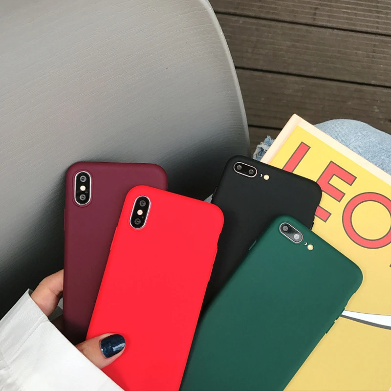 Чехол для iphone7 8 6 6s Plus XR XS MAX X Funda из силикона простой Оригинальный чехол iPhone11 ТПУ |