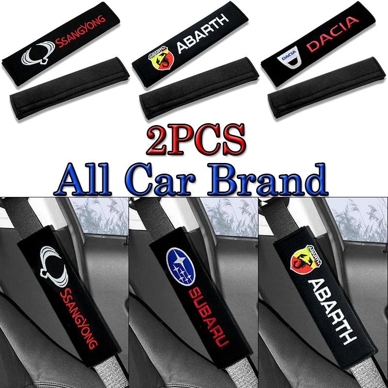 

2pcs Car Safety Belt Protector Cover Automotive Emblem Goods for Hyundais H-1 I40 I30 I20 I10 IX35 IX25 Tucson Getz Terracan