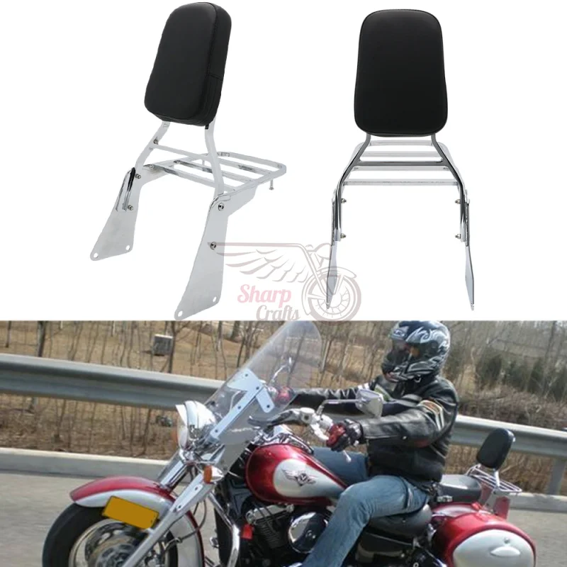 Спинка для пассажирского мотоцикла Сисси бар с подставкой багажа Kawasaki Vulcan 1500 VN1500