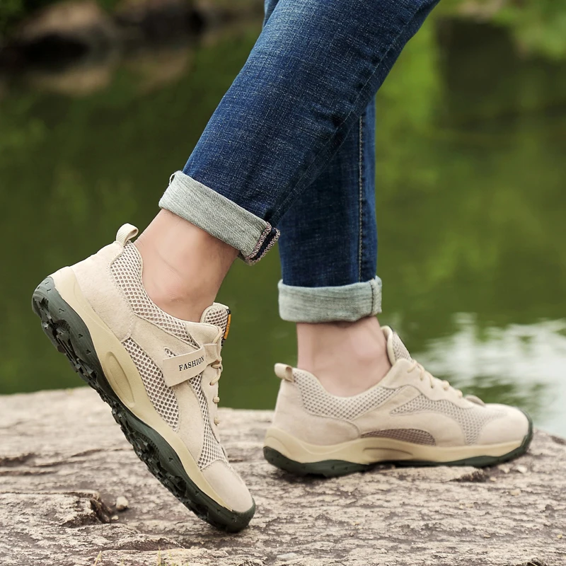 High-top Outdoor Men Hiking Shoes Waterproof Trekking Warm Mountain Shoes Climbing Sneakers Hunting Boots Zapatillas De Hombre