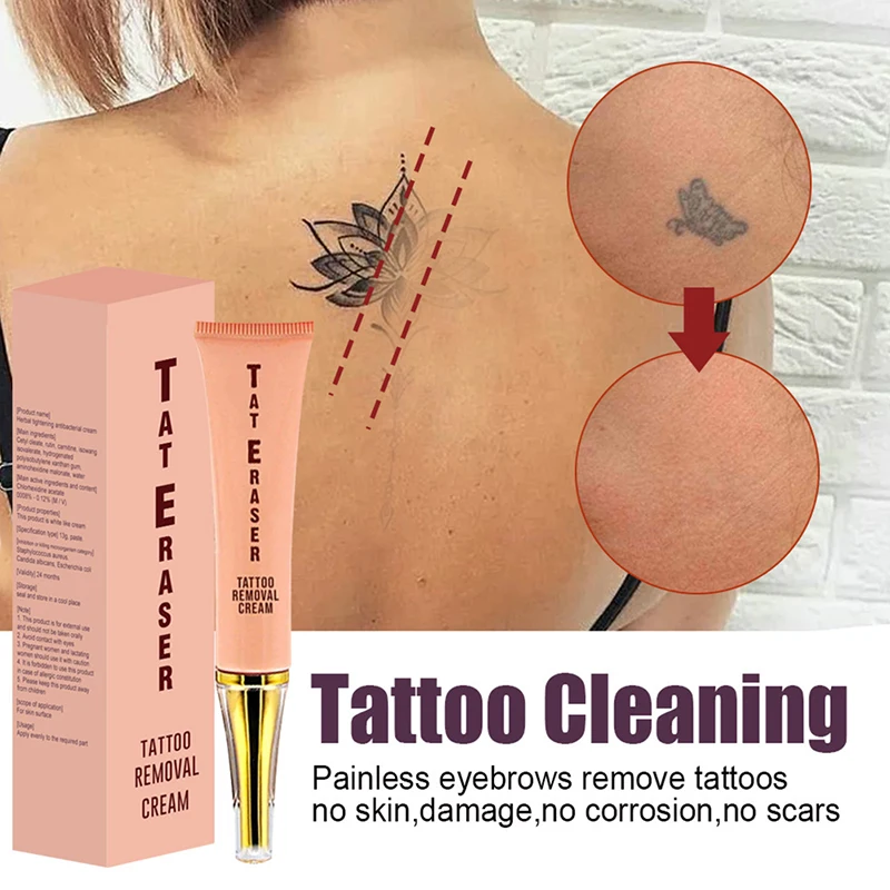 

Tattoo Cleaning Paste Natural Painless Tattoo Pattern Removal Cream Permanent Body Art Skin Eyebrow Fading Tattoo Supplies