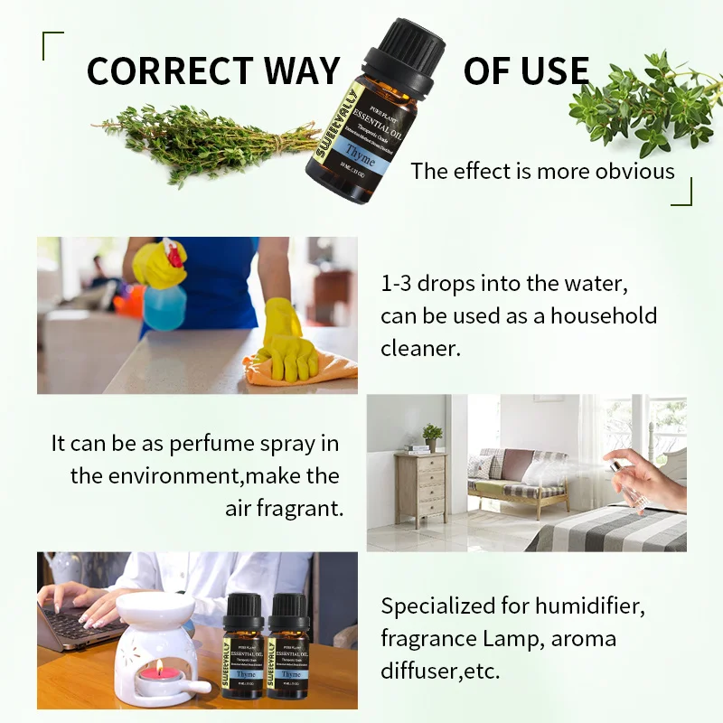 Эфирное масло 10 мл Чабрец памятное эфирное противоударное для депрессии