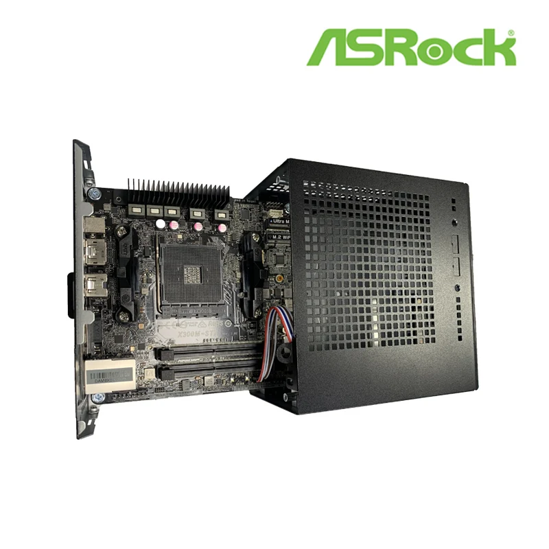 Чехлы и Материнская плата ASROCK DeskMini X300 MINI ATX WIFI M.2 STAT USB3.2 [без (CPU/SSD / RAMs)] Φ Socket AM4 |