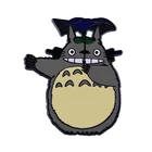 Totoro под зонтиком, булавка, наслаждайтесь дождливым днем, очаровательный студийный декор для фанатов аниме