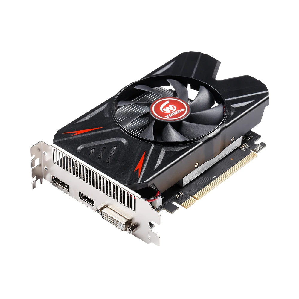 VEINEDA Graphic card rx 550 4G AMD GDDR5 128bit 1183MHz 6000MHz 14nm DP DVI 512units 14nm rx550 4gb video card