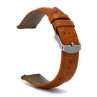 Ремешок BEAFIRY из натуральной кожи для часов, браслет для fossil huawei, коричневый черный, 18 мм 19 мм 20 мм 21 мм 22 мм, с узором страуса