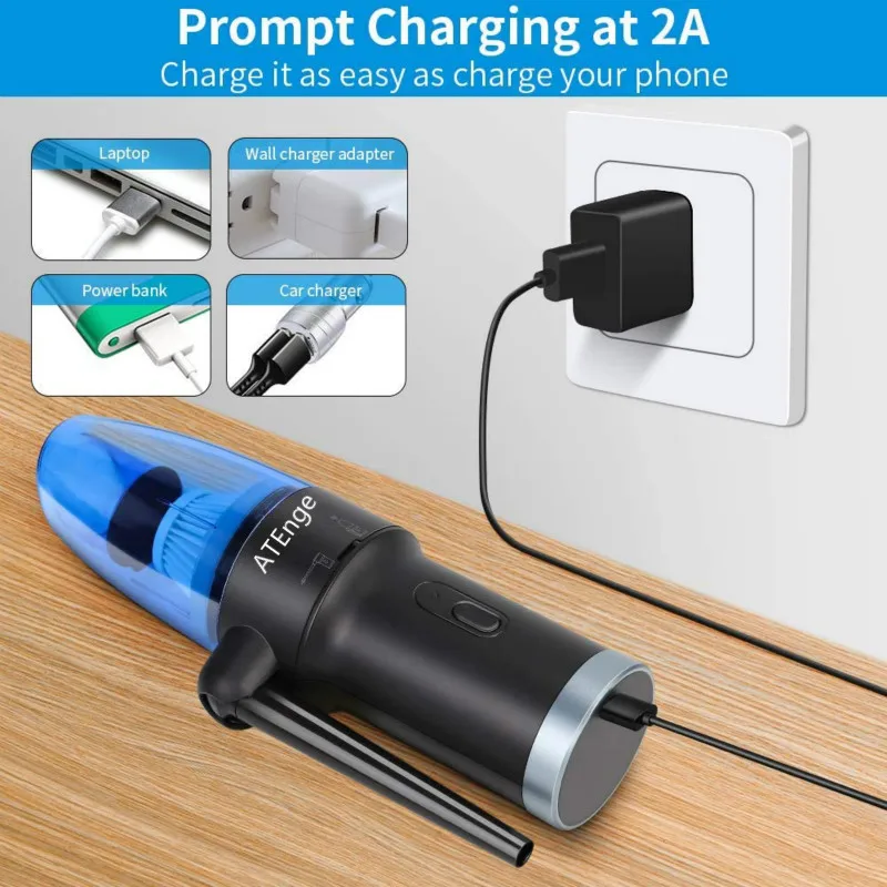 

Cordless Air Duster & Vacuum Cleaner for Car 2-in-1,Handheld Electric Air Blower,Powerful Cleaning for Computer Keyboard Sofa