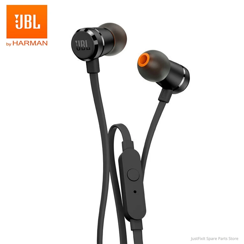Original JBL T290 Wired Earphones Stereo Music Sports Bass Headset 1-Button Remote Hands-free Call with Mic for iPhone Android |