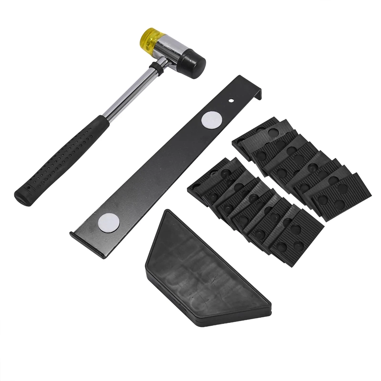 

Professional Laminate Wood Flooring Installation Kit With 20 Spacers Upgraded Tapping Block Widen Pull Bar And Heavy Duty Mallet