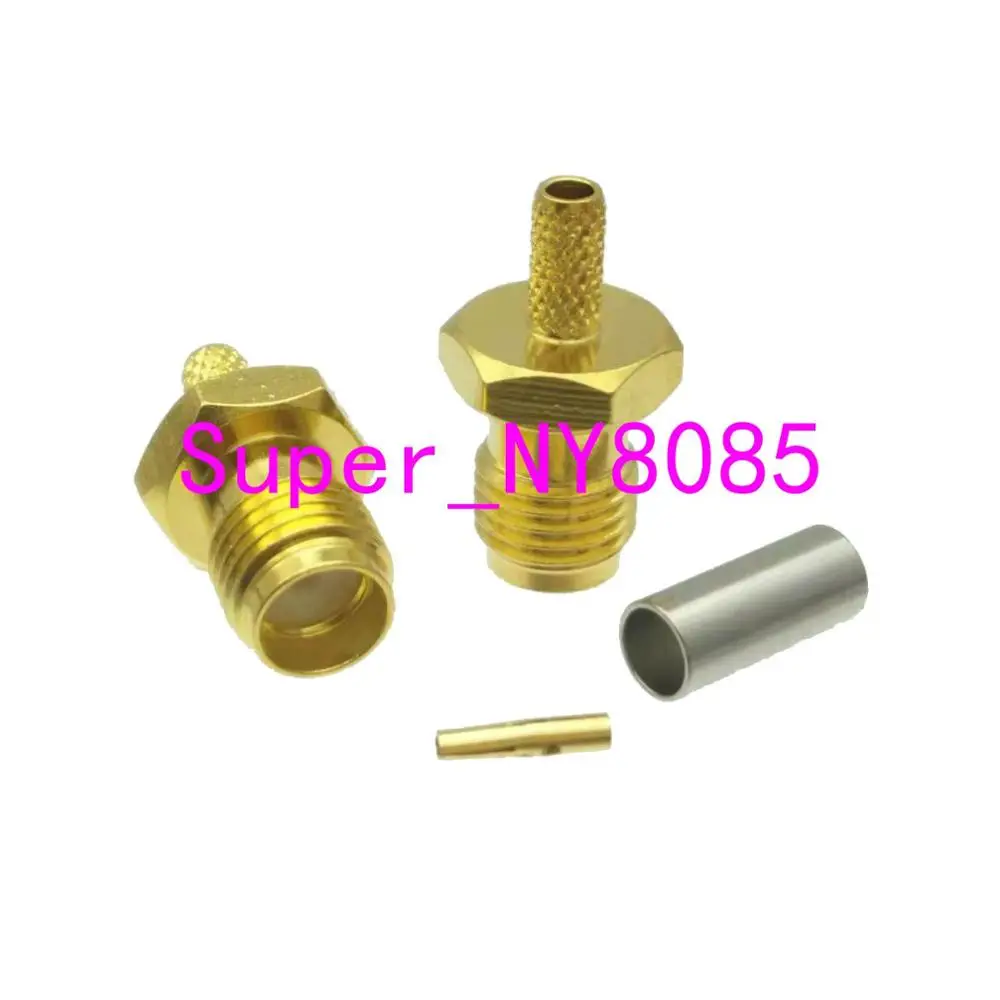 Соединитель гнездовой разъем SMA обжимной RG174 RG316 LMR100 прямой кабель|cable connector crimp|cable