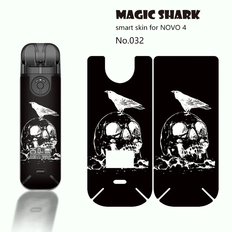Чехол с лентой Magic Shark для Novo 4 наклейка Smok Novo4 мультяшный деревянный принт лист