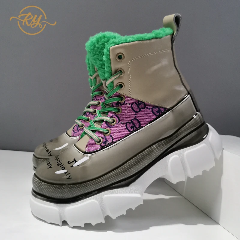 

Женские ботинки в европейском стиле, женская обувь из натуральной кожи, привлекательные зимние ботинки на высоком каблуке, новинка 2021, женс...