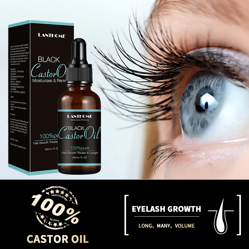 

30ML Natural Castor Oil Eyelashes Eyebrow Hair Growth Essential Prevent Skin Aging Castor Organic Serum Hair Fast Growth Liquid
