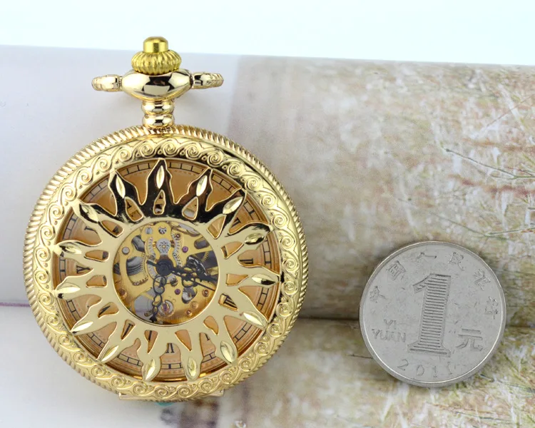 5 шт./лот винтажные бронзовые карманные часы в стиле стимпанк кварцевые