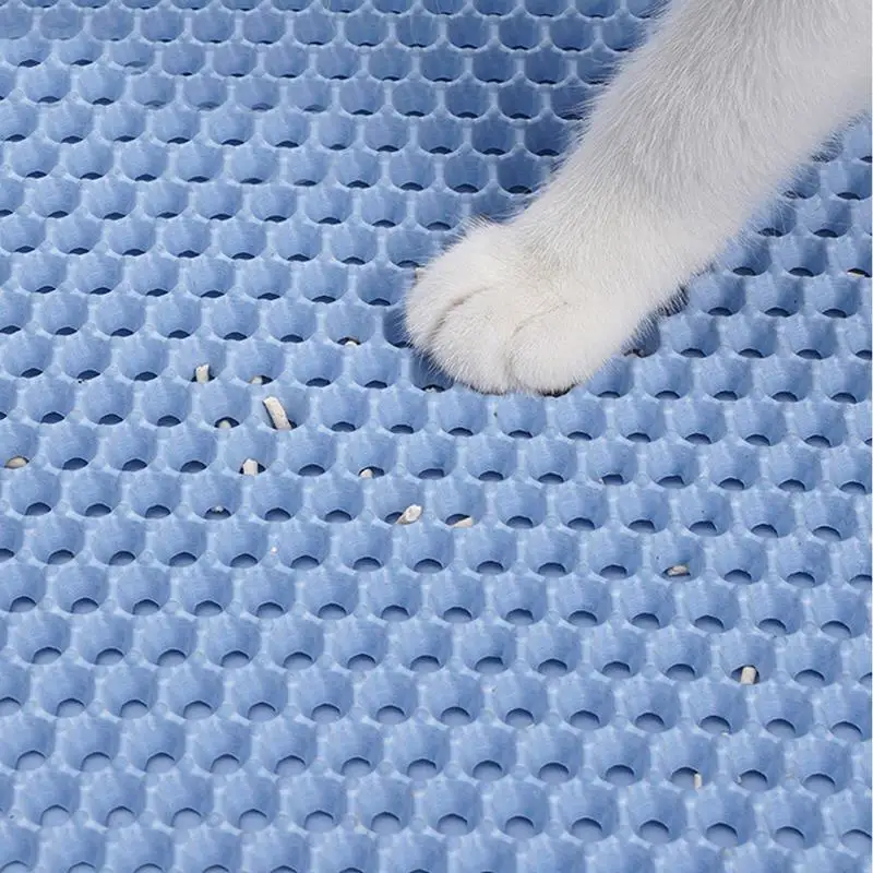 65*46cm Cat Litter Mat EVA Double Layer Foldable Waterproof Claw Feeding Clean Pad Bottom Non-slip For Pet Supplies | Дом и сад