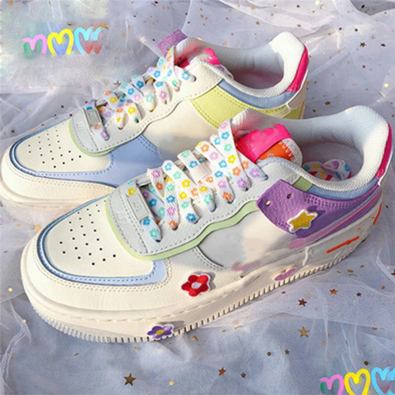 

1pair Little Daisies Shoelaces 2021 New Japan Style Women Men Sneakers Shoes Laces Strings Shoes Decoration Accessories
