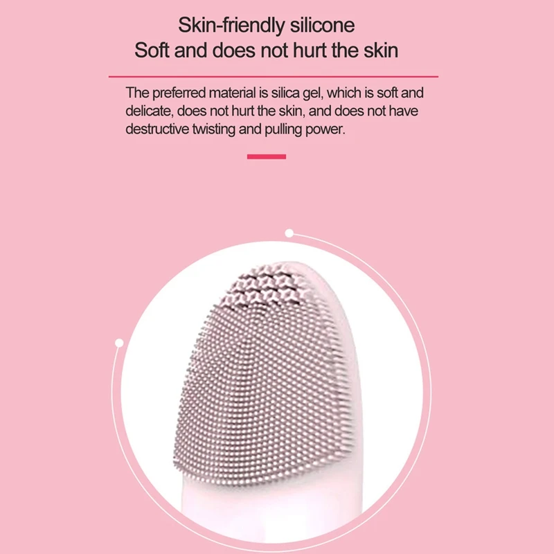 

SANQ Mini Electric Cleansing Brush Silicone Sonic Electric Cleansing Milk Deep Cleansing Facial Massager
