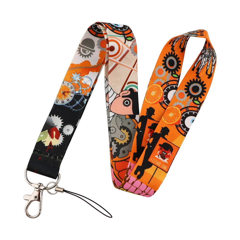 

JF0252 Classic Horror Movie Orange Lanyard Neck Strap for key ID Card Cellphone Straps Badge Holder DIY Hanging Rope Accessories