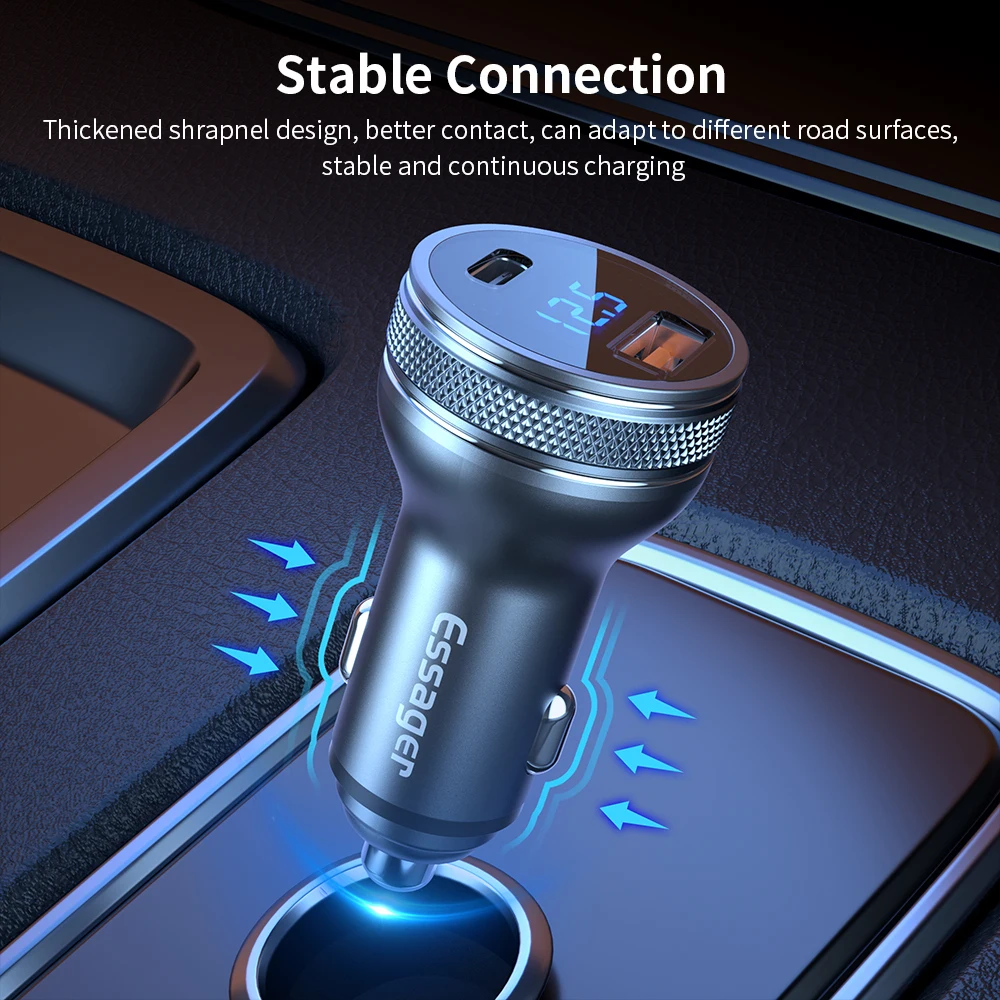 Автомобильное зарядное устройство Essager с Mini USB 36 Вт быстрая зарядка 3 0 для iPhone Samsung