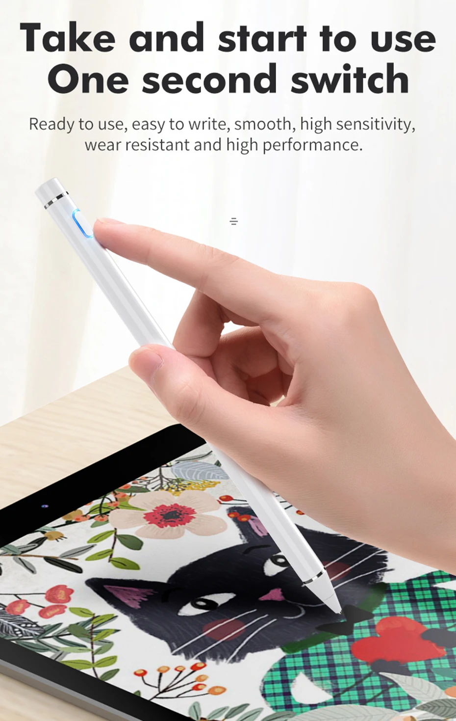 HOCO, активный стилус, стилус для Apple iPad Pro 11, 12,9, 10,5, 9,7, mini 5 Air, умный, емкий карандаш для iPhone, Xiaomi, планшета