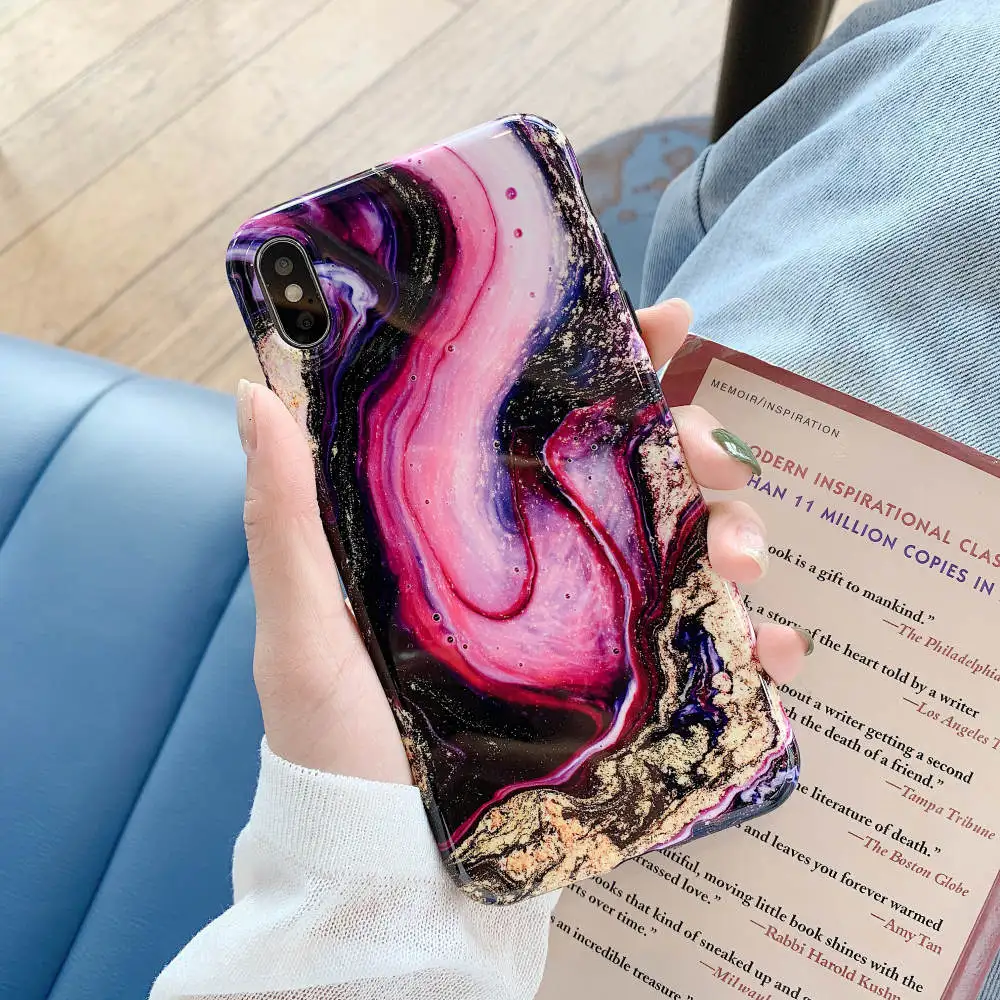 Глянцевый чехол для телефона iPhone 7 X с Цветочным Рисунком бабочки блестящий
