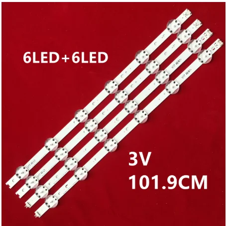 

Novo Kit 4 шт. tira CONDUZIDA для LG 49UV340C 49UJ6565 49UJ670V V17 49 R1 L1 ART3 2862 2863 6916L-2862A 6916L-2863A
