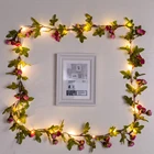 Рождественская светодиодная гирлянда с розовыми цветами, 2 м, 5 м, 10 м, Сказочная гирлянда на батарейках для украшения свадьбы, сада Вечерние