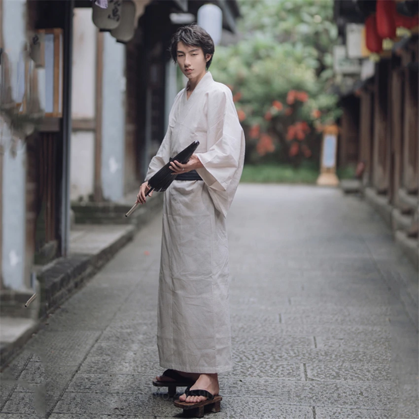 

2021 Kimono Samurai Men Women Long Sleeve with Belt Japanese Traditional Style Haori Harajuku Fashion Yukata Leisure Streetwear