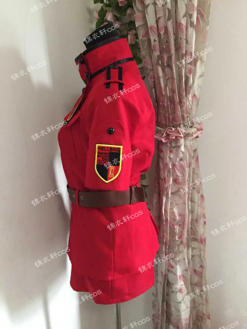 Аниме Hellsing Herushingu Виктория серас красный косплей костюм с перчатками на заказ