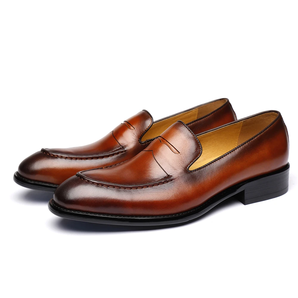 KARUCCI/роскошные мужские лоферы с двойным ремешком из натуральной кожи Цвет