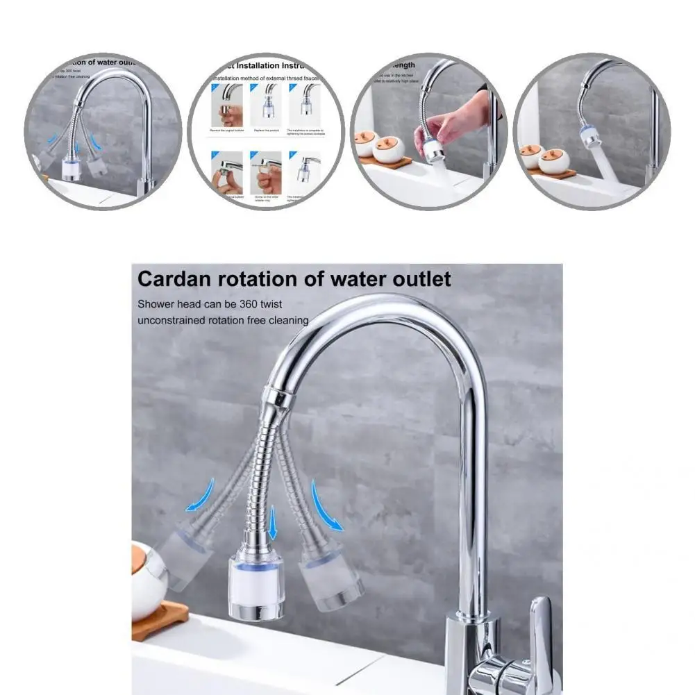 

Регулируемый гибкий эргономичный аэратор на 360 градусов, 12 МПа, смеситель с вращающейся на 360 градусов головкой для кухни