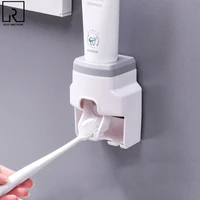 wall hanging dental cream dispenser plastic toothbrush holder childrens automatic toothpaste dispenser tube rolling home tools