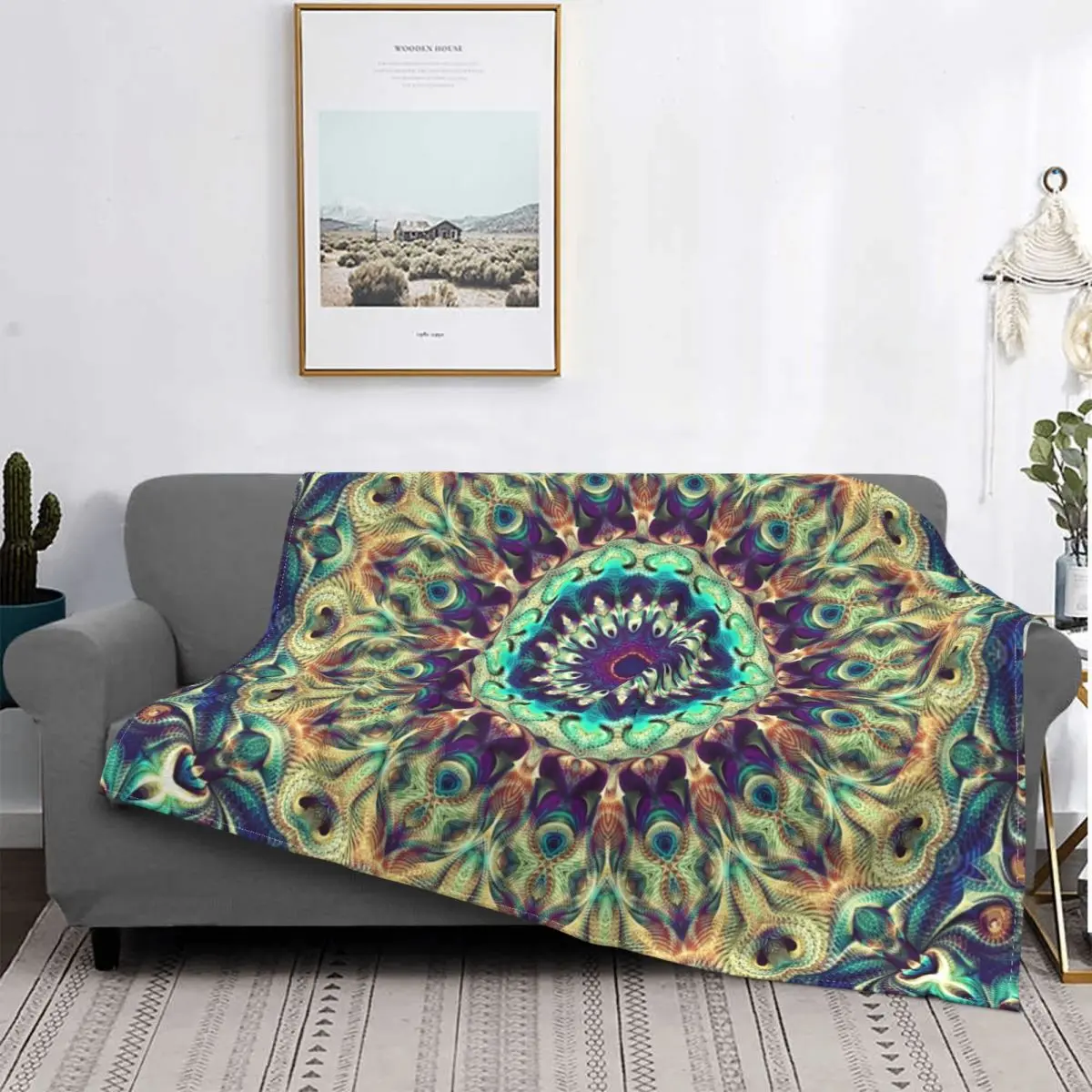 

Flower Of Life Mandala Blanket Zen Sacred Geometry Plush Warm Flannel Fleece Throw Blankets For Bedspread Bed Sheet Couch Cover