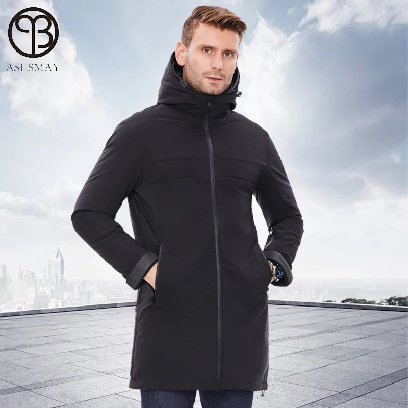 Asesmay/брендовая мужская белая зимняя куртка пуховые пальто с гусиным пером Wellensteyn