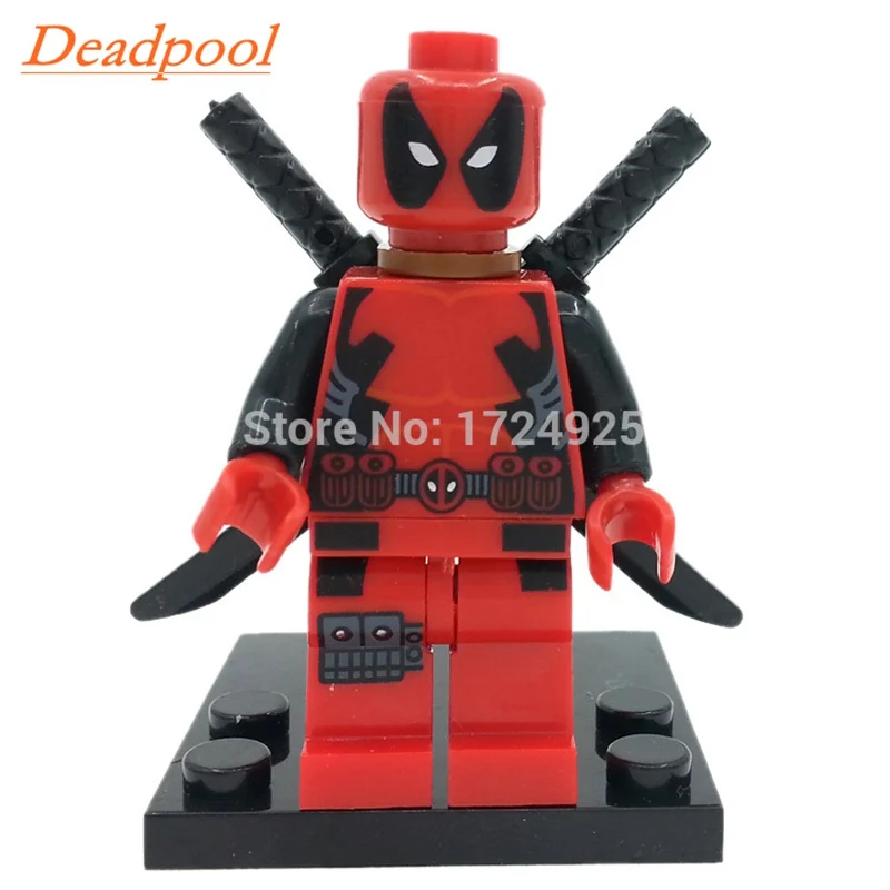 Deadpool Один горячий Супер Герои 500+ горячая фигурка Marvel DC Мстители Дэдпул Звездный огонь Бэтмен Супермен железный человек строительные блоки игрушки - Цвет: Deadpool