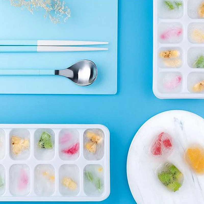 Ice Mould DIY Cubes Silicone Lattice Mold with Cover Lid Frozen Making Tool Tray Kitchen Bar Accessories | Дом и сад