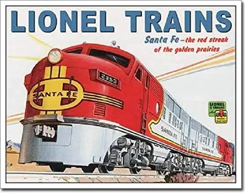 

Train Santa Fe Railroad Retro Ad Poster Wall Art Decor Metal Tin Sign 8x12in Art Prints for Home Bedroom Bathroom Wall Decor